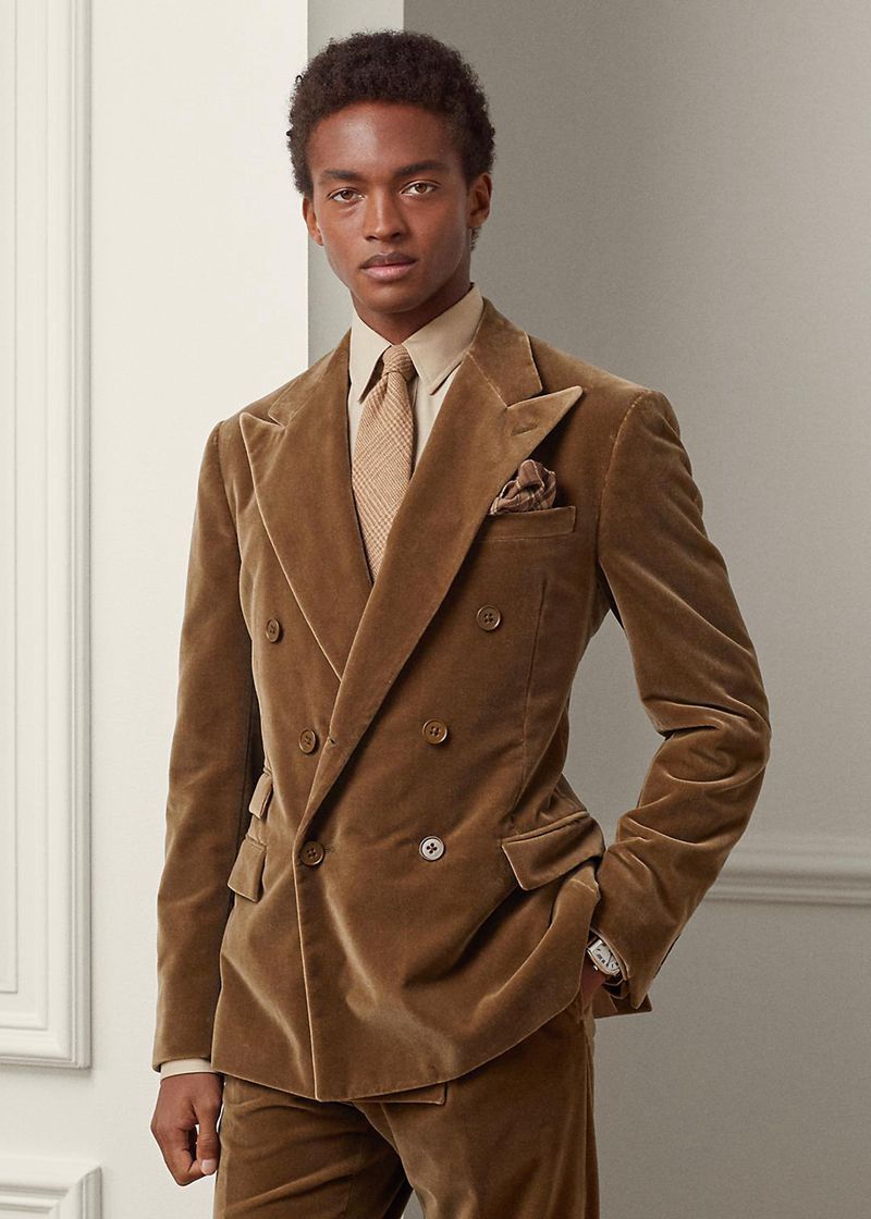 パープル レーベル ブレザー メンズ ブラウン Ralph Velvet Jacket GHCBY4829